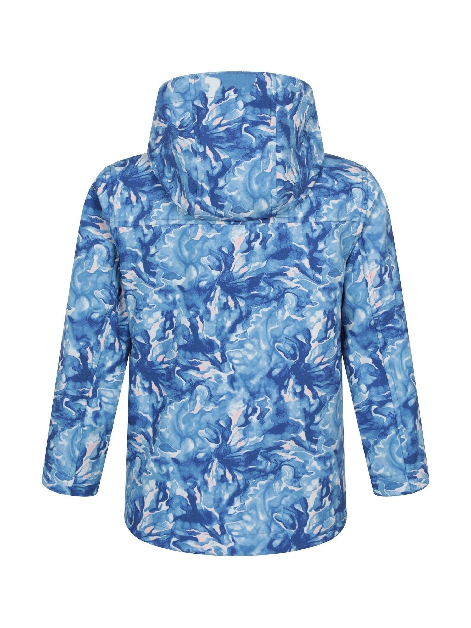Dsiney Kidz - Mountain Warehouse Sky Blue Exodus Kids Printed Water-Resistant Softshell Jacket image 3