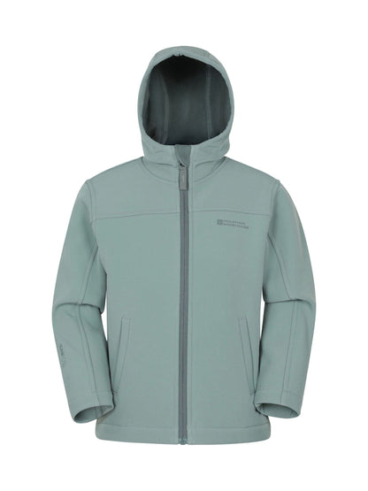 Dsiney Kidz - Mountain Warehouse Sage Green Exodus Kids Water Resistant Softshell Jacket image 1