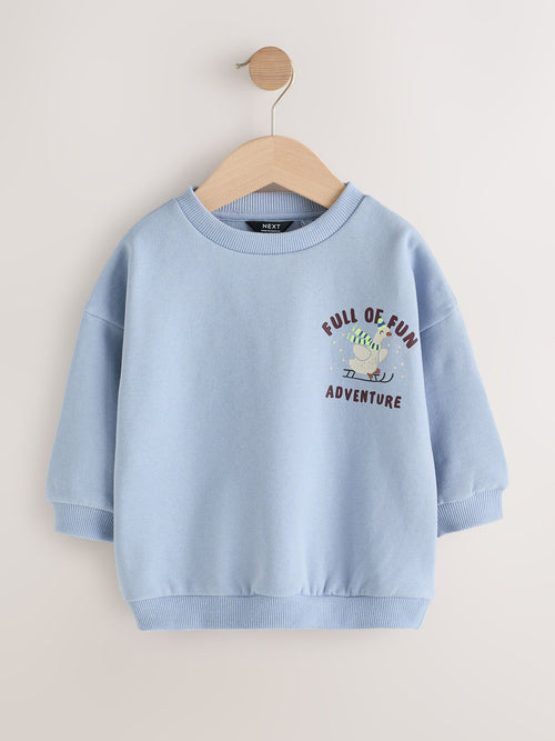 Dsiney Kidz - Blue Goose Printed Crew Neck Sweat Top (3mths-7yrs) image 1