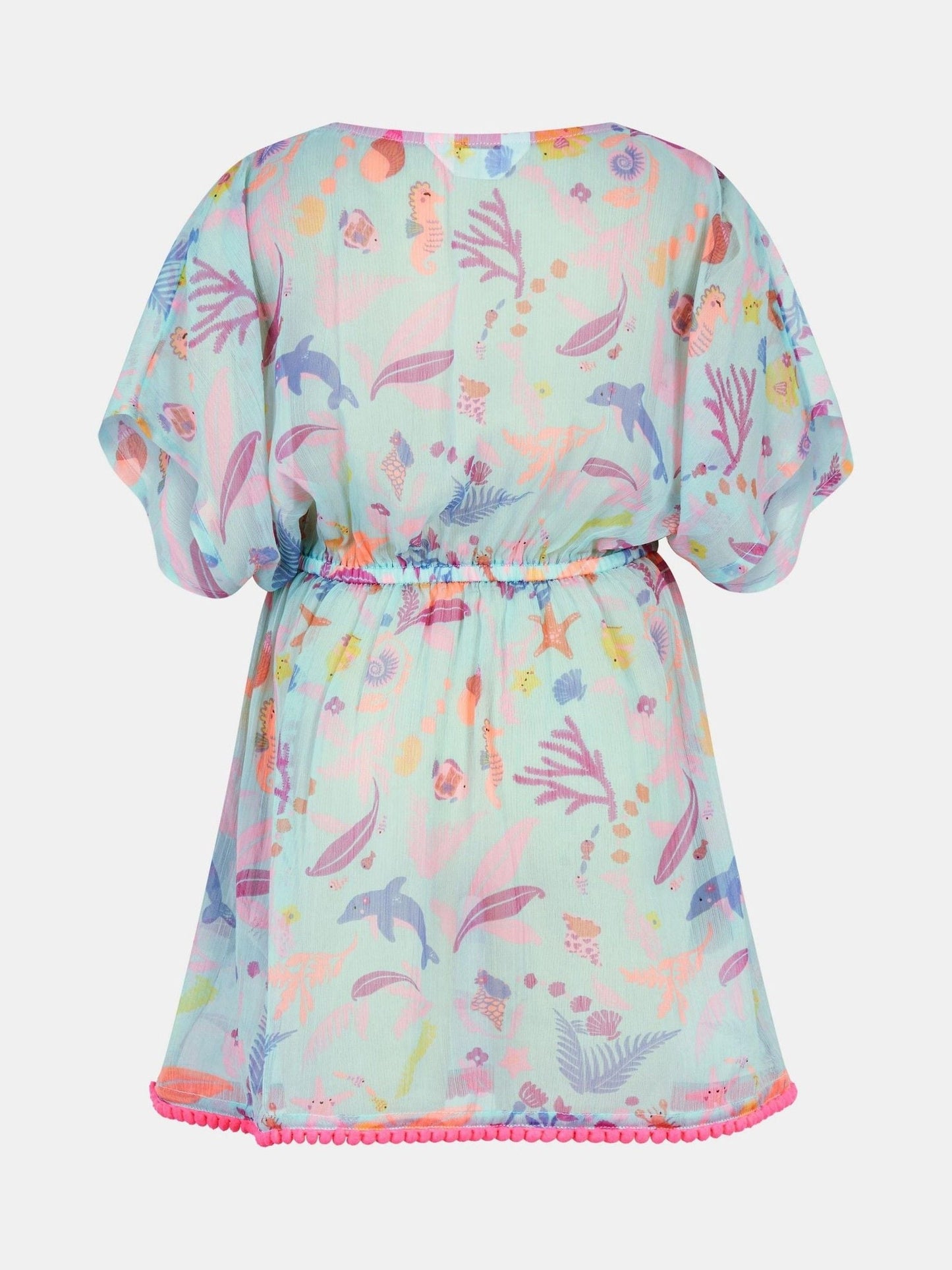 Angels By Accessorize Blue Sea Print Kaftan image 3