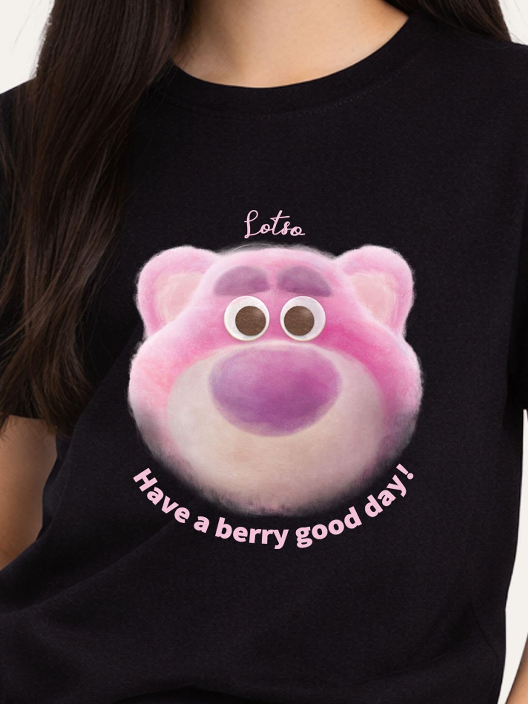 Brand Threads Black Toy Story Graphic Lotso T-Shirt image 3