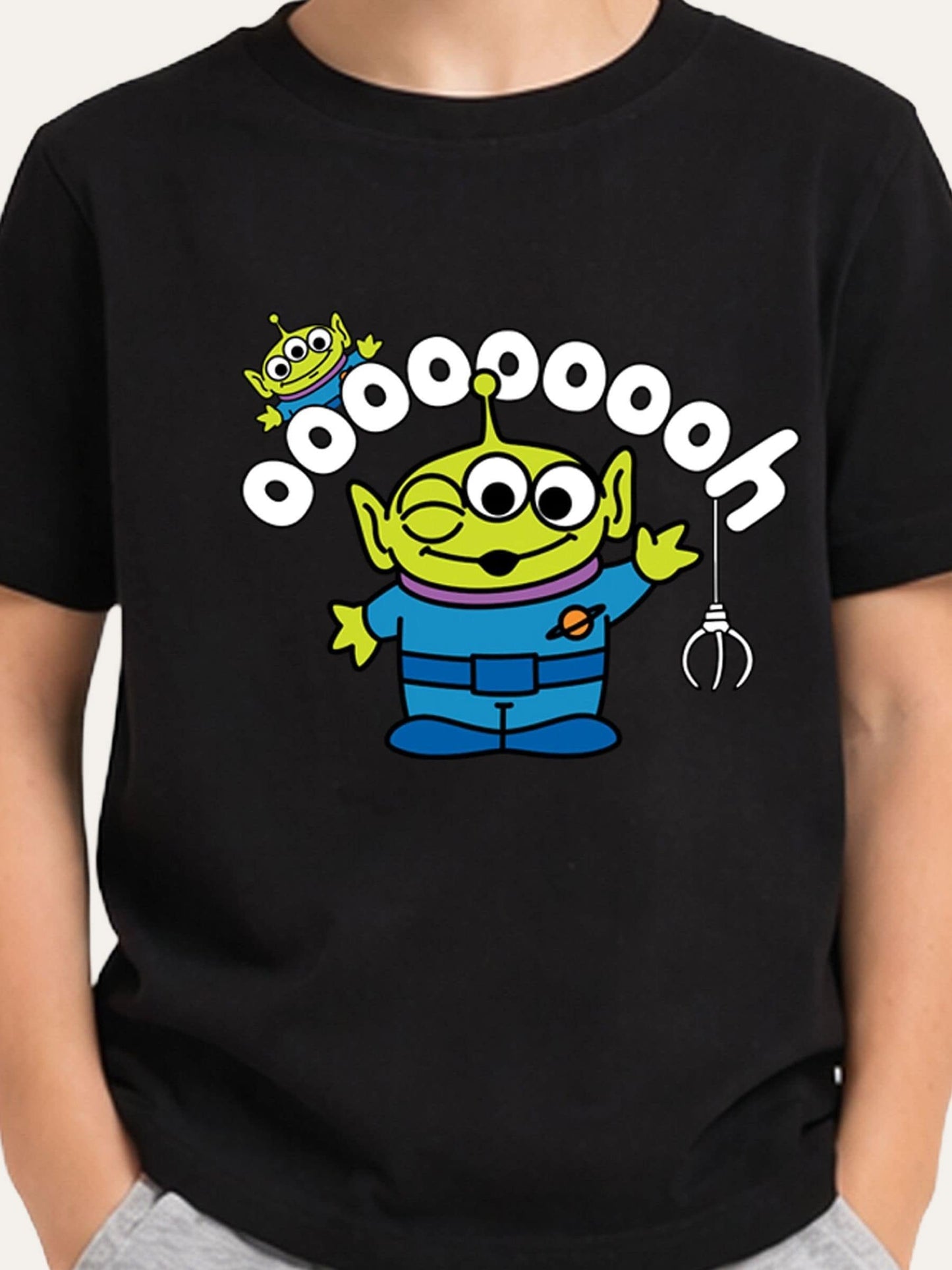 Brand Threads Black Toy Story Graphic Alien T-Shirt image 3