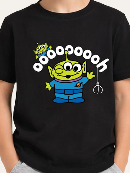 Brand Threads Black Toy Story Graphic Alien T-Shirt image 3