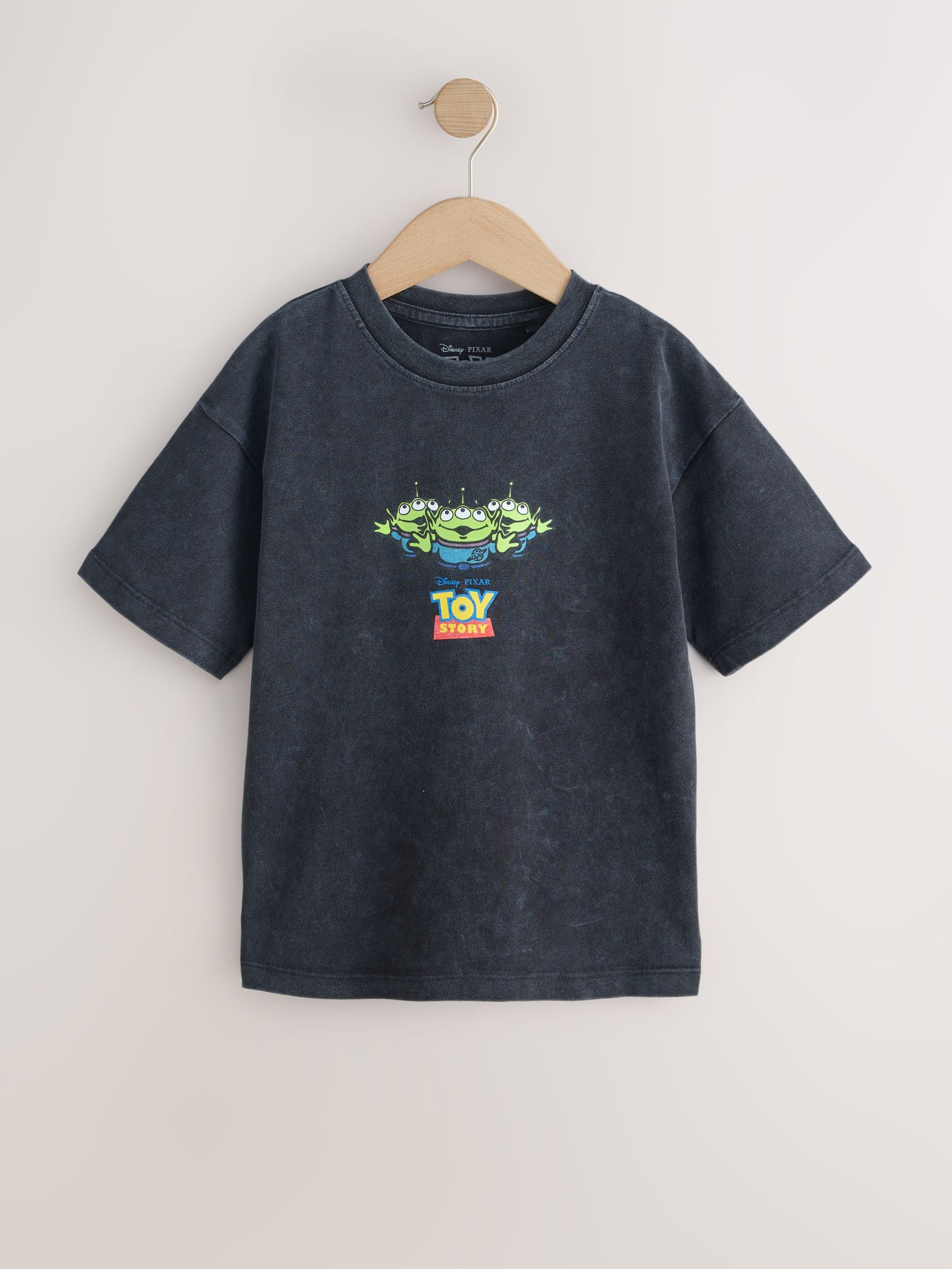Dsiney Kidz - Black Washed Aliens Toy Story T-Shirt (3-12yrs) image 1