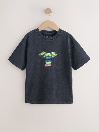 Dsiney Kidz - Black Washed Aliens Toy Story T-Shirt (3-12yrs) image 1