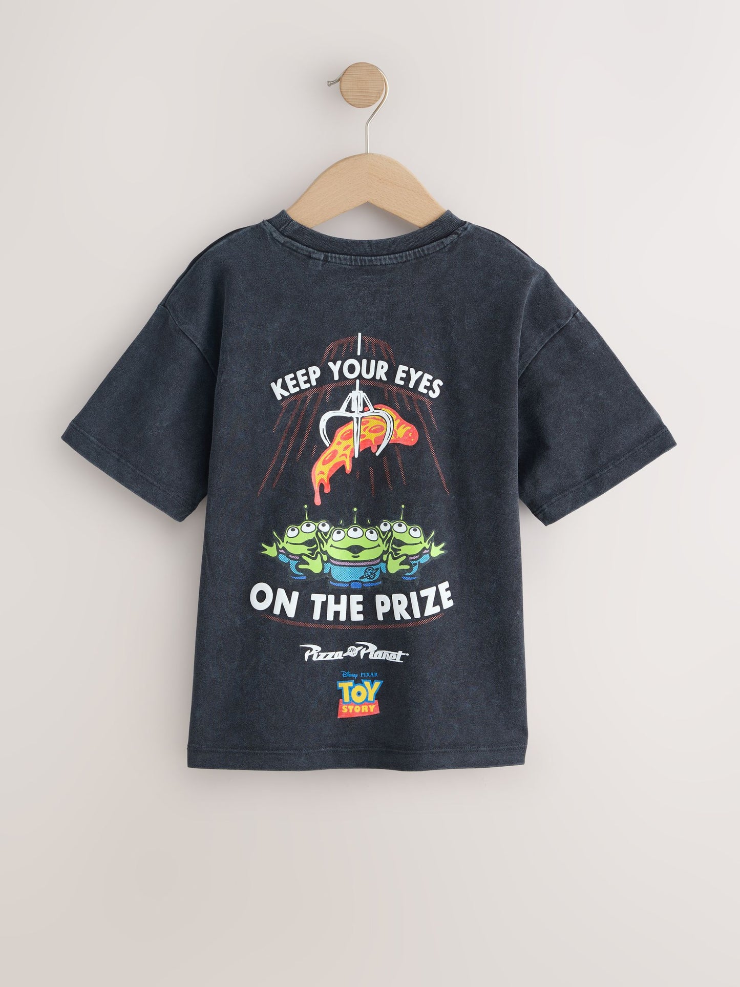 Dsiney Kidz - Black Washed Aliens Toy Story T-Shirt (3-12yrs) image 2