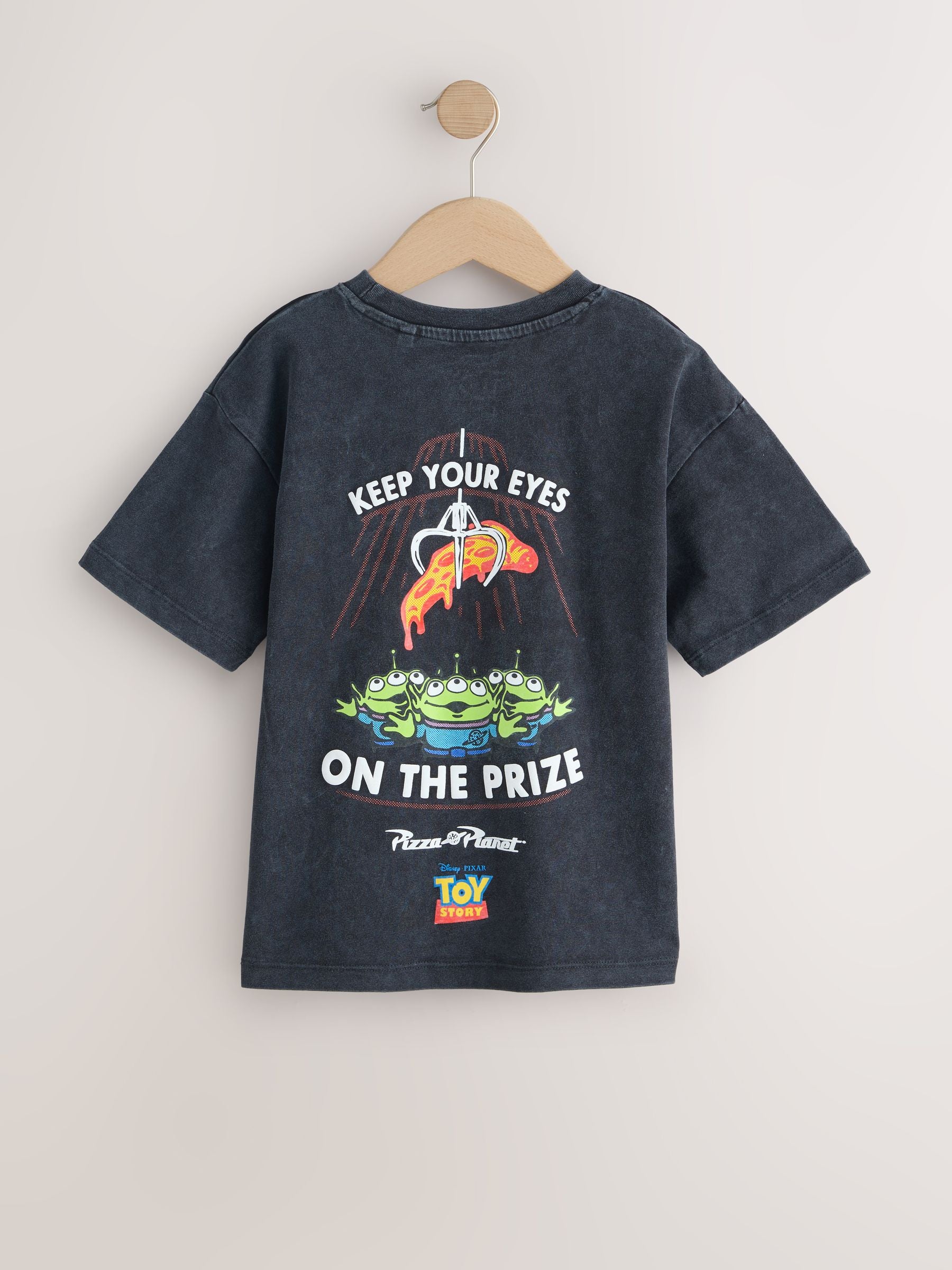 Dsiney Kidz - Black Washed Aliens Toy Story T-Shirt (3-12yrs) image 2
