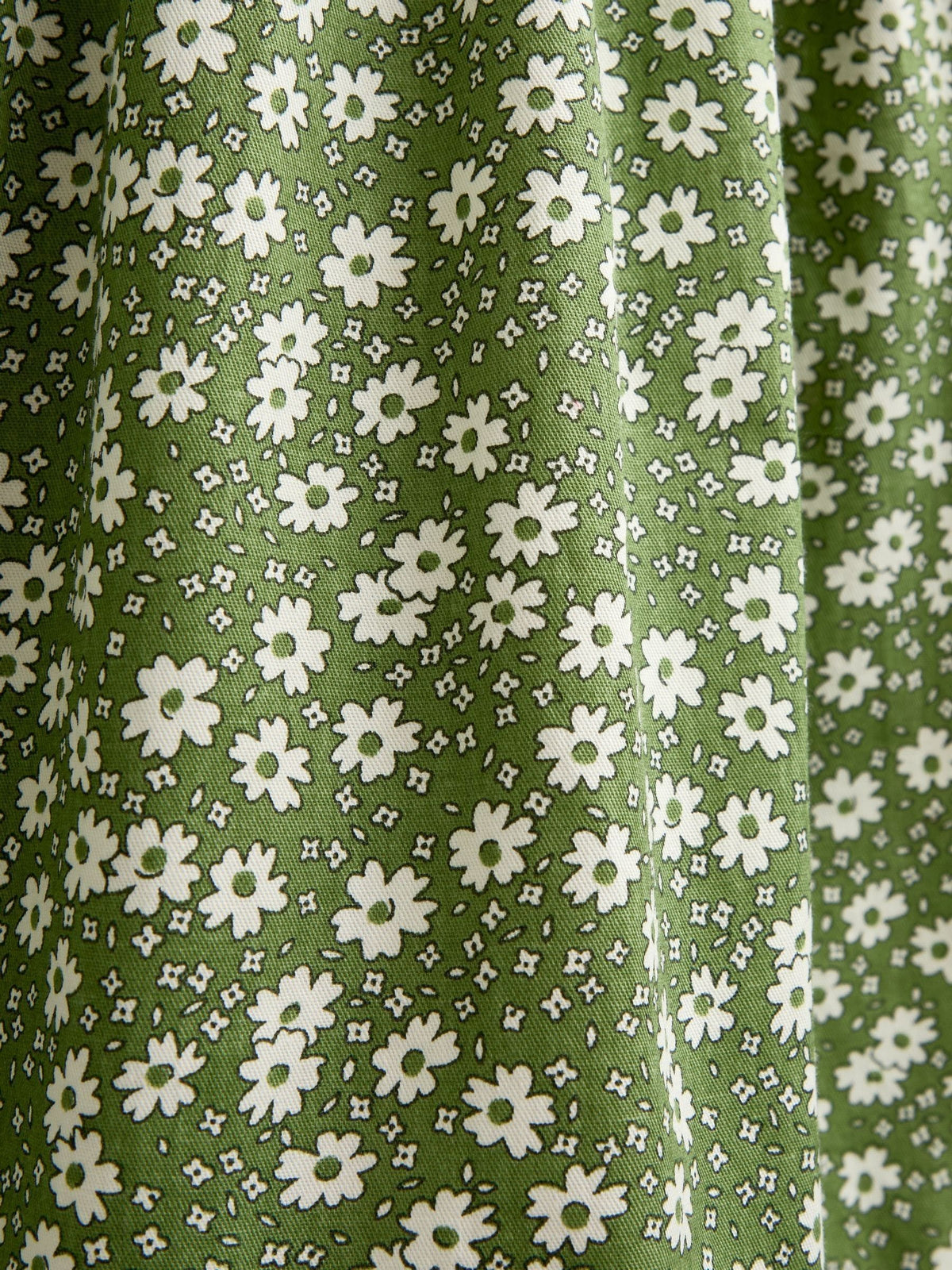 Dsiney Kidz - JoJo Maman Bébé Olive Green Ditsy Floral Collared Floral Print Dress image 4