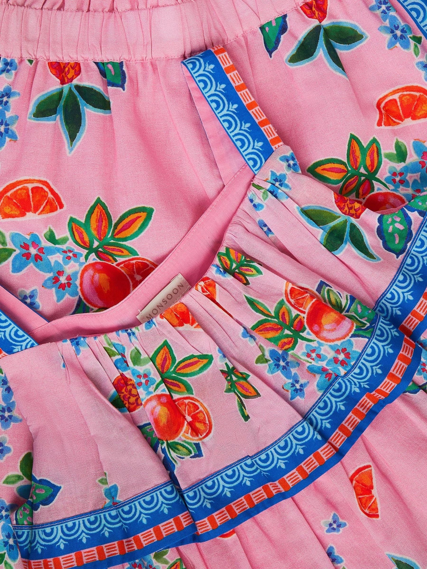 Monsoon Pink Oriana Fruity Top & Trousers Set image 3