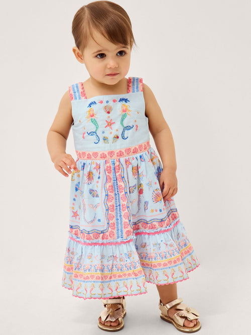 Dsiney Kidz - Monsoon Blue Baby Mermaid Print Dress image 1