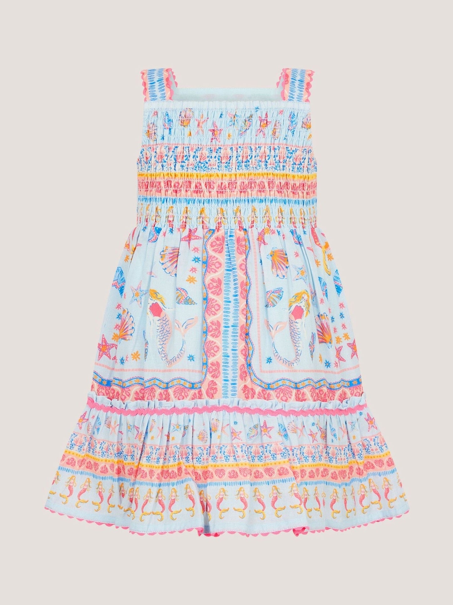 Monsoon Blue Baby Mermaid Print Dress image 3