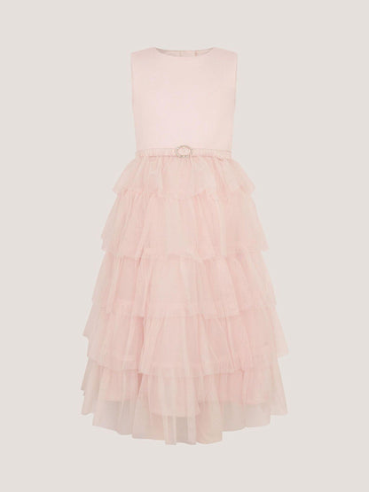 Monsoon Pink Sleeveless Tiered Party Dress image 1