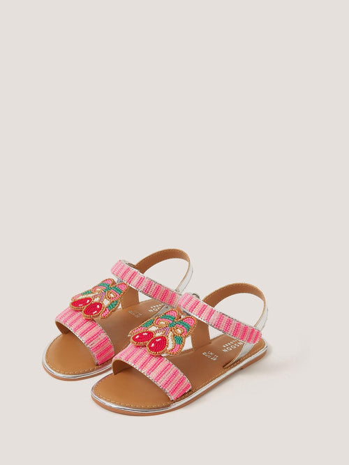 Dsiney Kidz - Monsoon Pink Cherry Beaded Sandals image 1