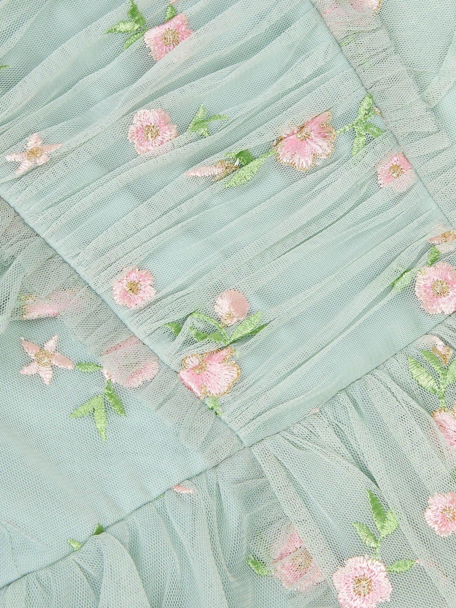 Monsoon Green Primrose Embroidered Party Dress image 4