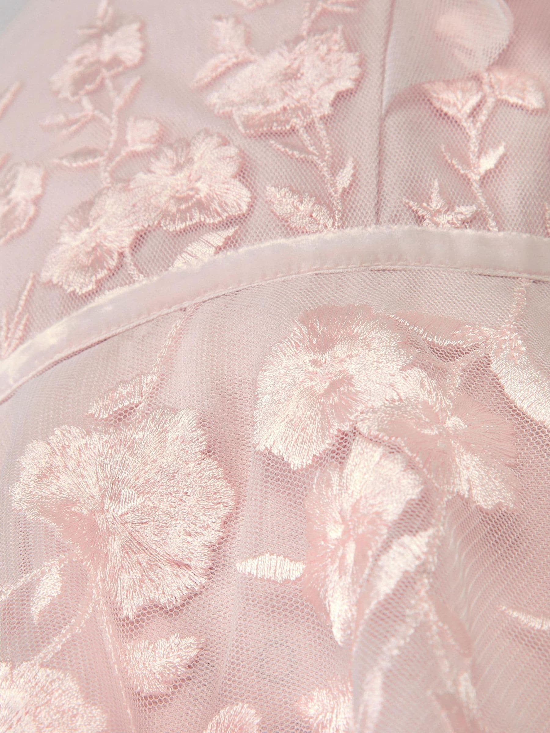 Monsoon Pink Baby Oelene Embroidered Party Dress image 3