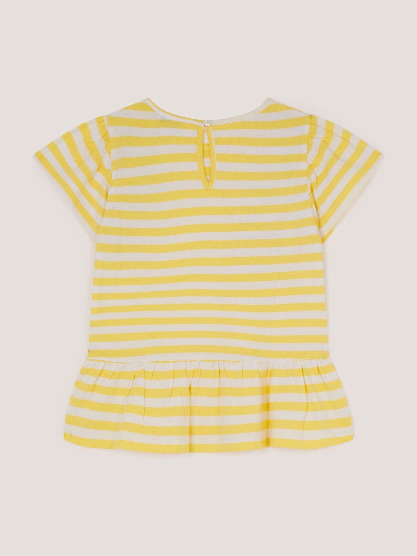 Monsoon Yellow Sequin Lemon Stripe T-Shirt image 2