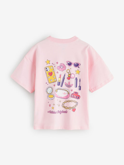 Dsiney Kidz - adidas Originals Pink Makeup Graphic T-Shirt image 1