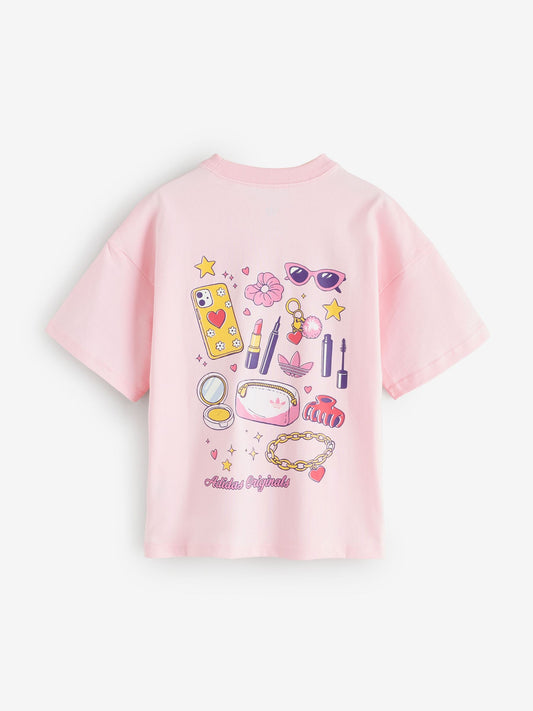 Dsiney Kidz - adidas Originals Pink Makeup Graphic T-Shirt image 1