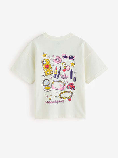 Dsiney Kidz - adidas Originals White Makeup Graphic T-Shirt image 1