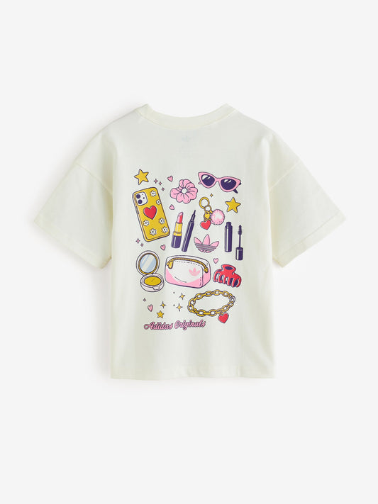 Dsiney Kidz - adidas Originals White Makeup Graphic T-Shirt image 1
