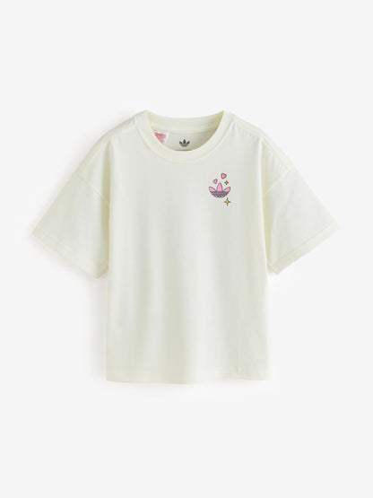 Dsiney Kidz - adidas Originals White Makeup Graphic T-Shirt image 2