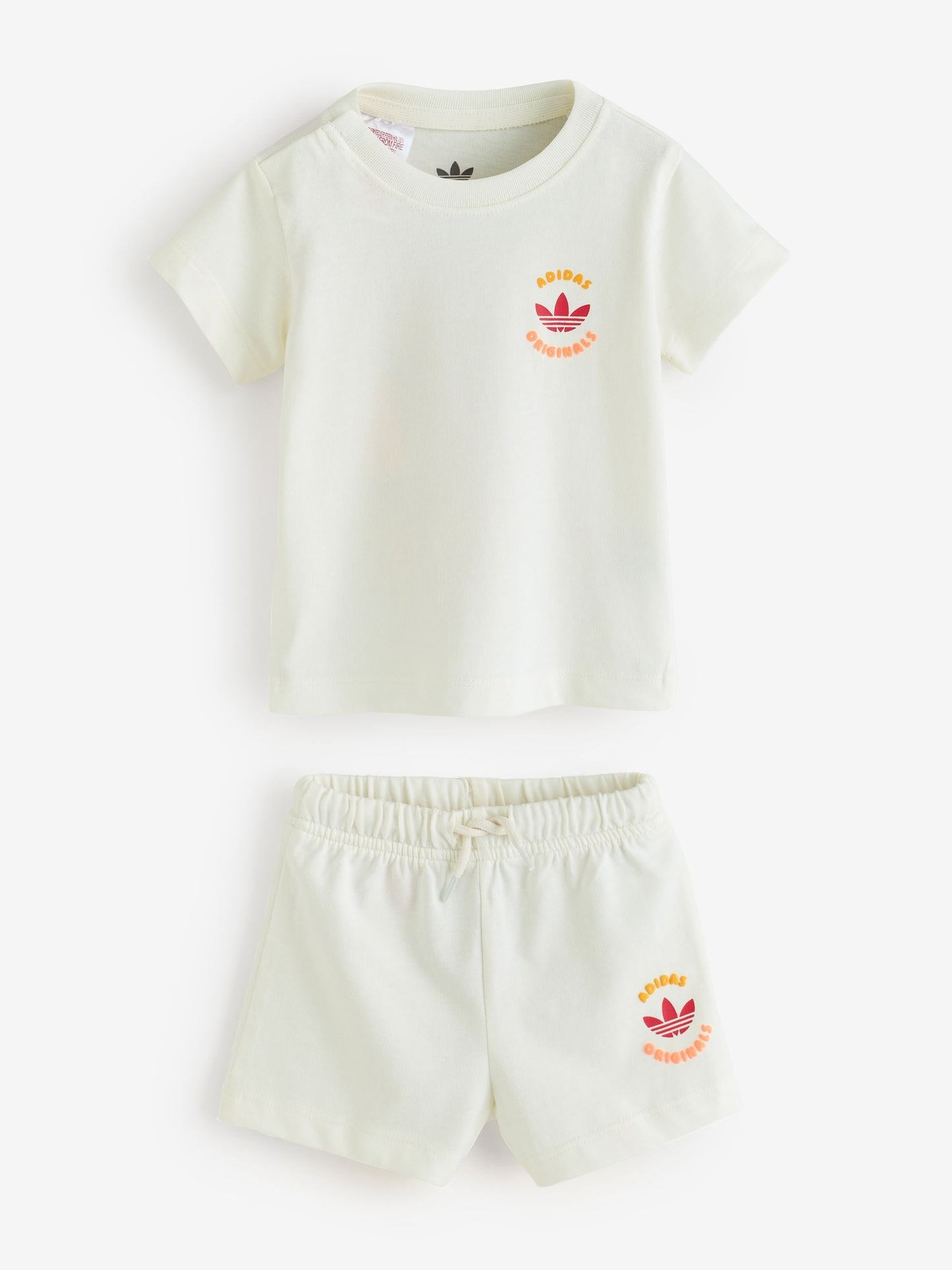 Dsiney Kidz - adidas Originals White Snack Graphic Little Kids Top and Shorts Set image 1