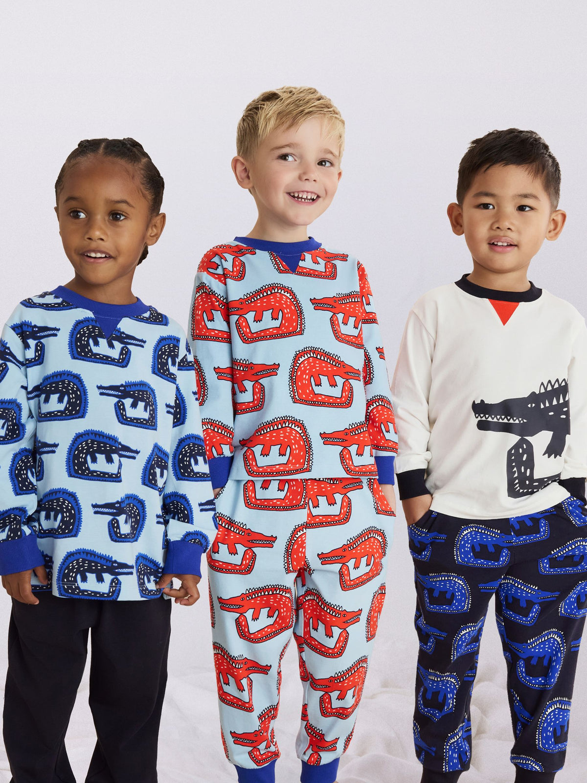 Desmond & Dempsey Kids Blue Long Sleeve Pyjamas Set 3 Pack - image 1