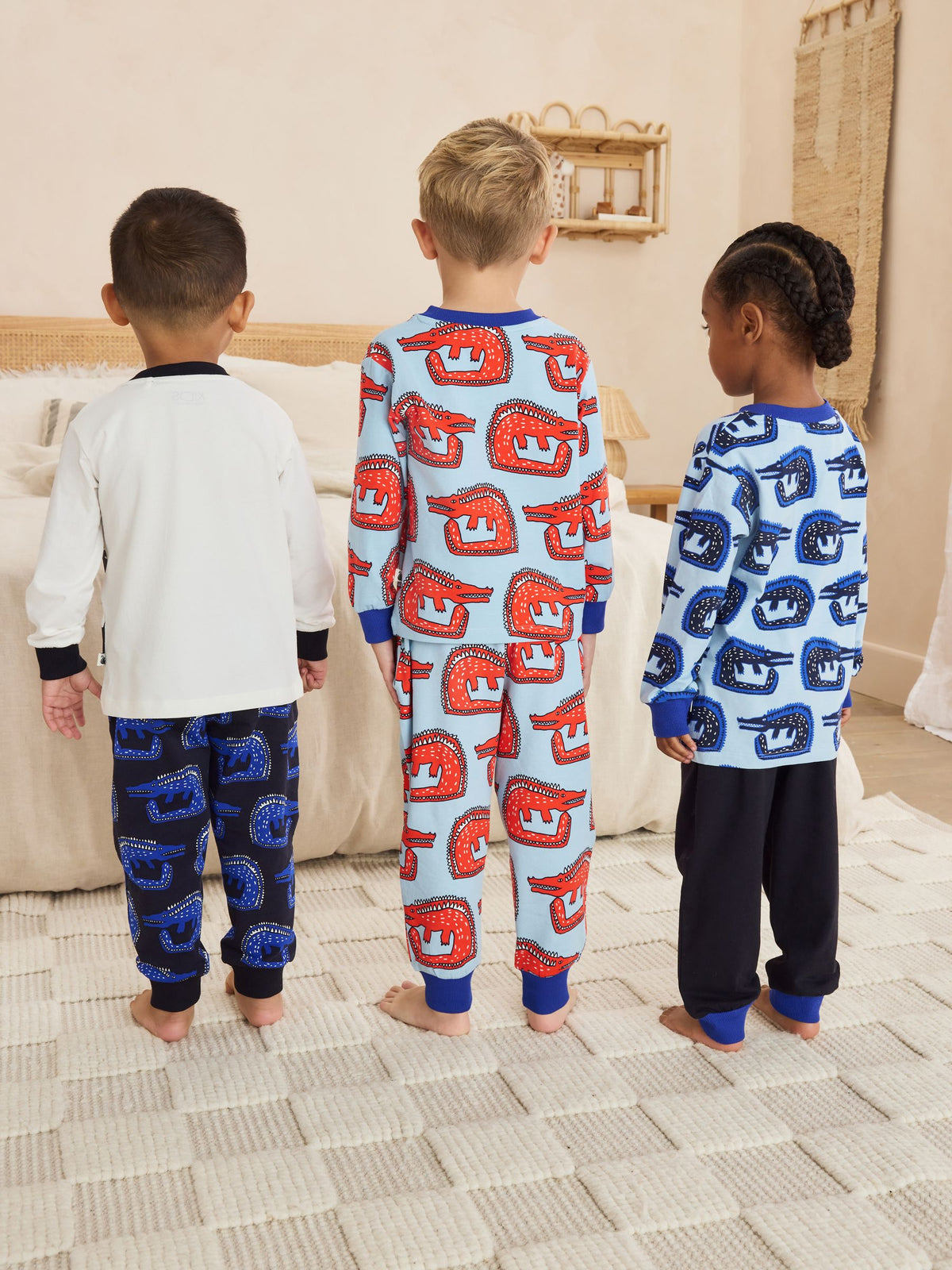 Desmond & Dempsey Kids Blue Long Sleeve Pyjamas Set 3 Pack - image 4