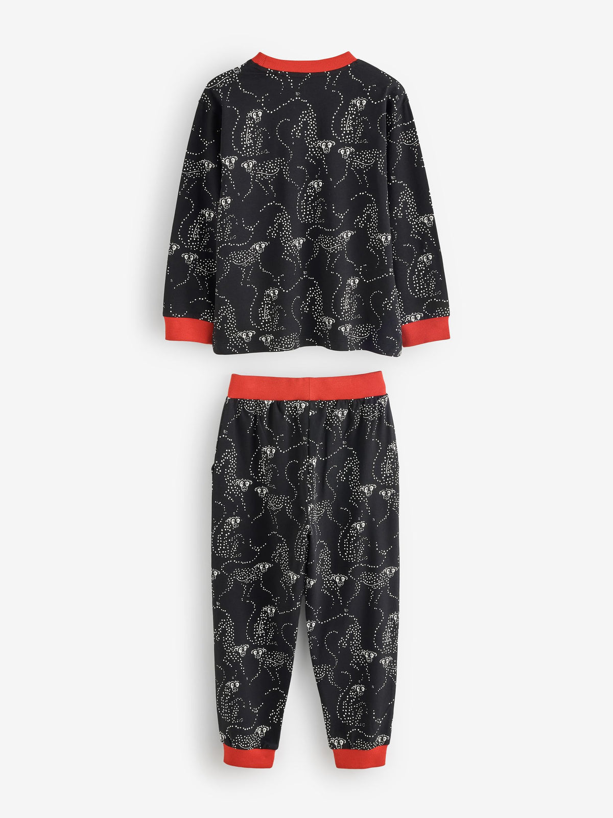 Desmond & Dempsey Kids Long Sleeve Black/Red Pyjamas Set 3 Pack - image 13