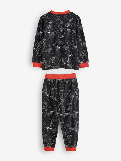 Desmond & Dempsey Kids Long Sleeve Black/Red Pyjamas Set 3 Pack - image 13