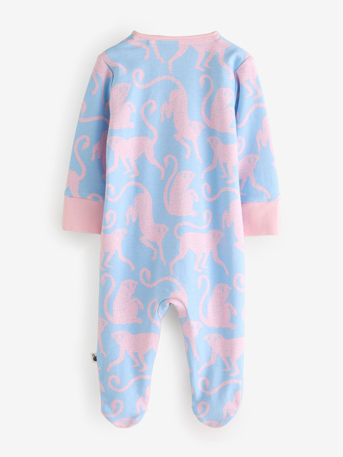 Desmond & Dempsey Kids Pink Printed Sleepsuits with Bow Deatails 3 Pack - image 5