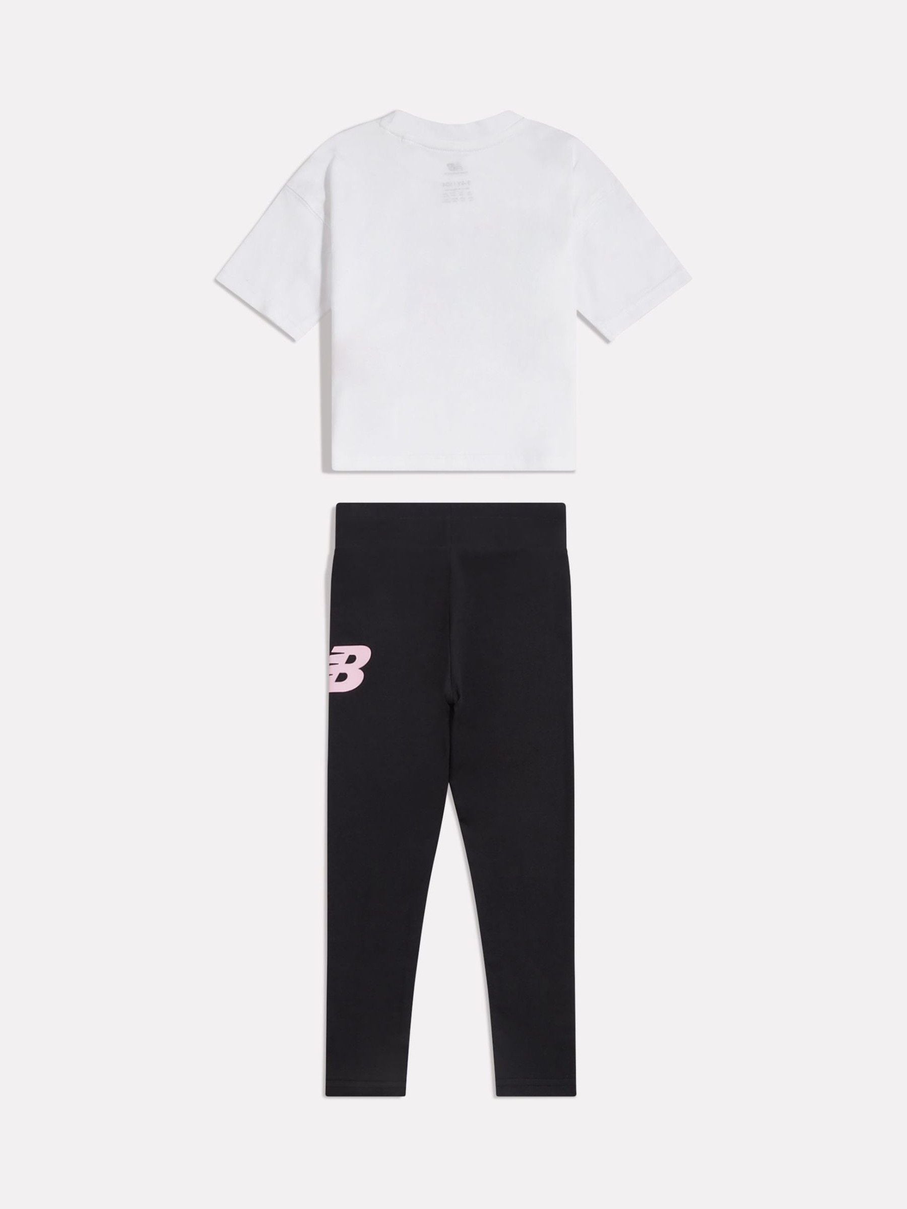 New Balance White Floral Shoe Graphic T-Shirt and Leggings Set image 2