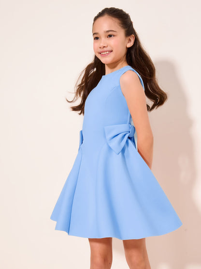 Dsiney Kidz - Lipsy Cornflower Blue Scuba Bow Mini Dress (5-16yrs) image 1