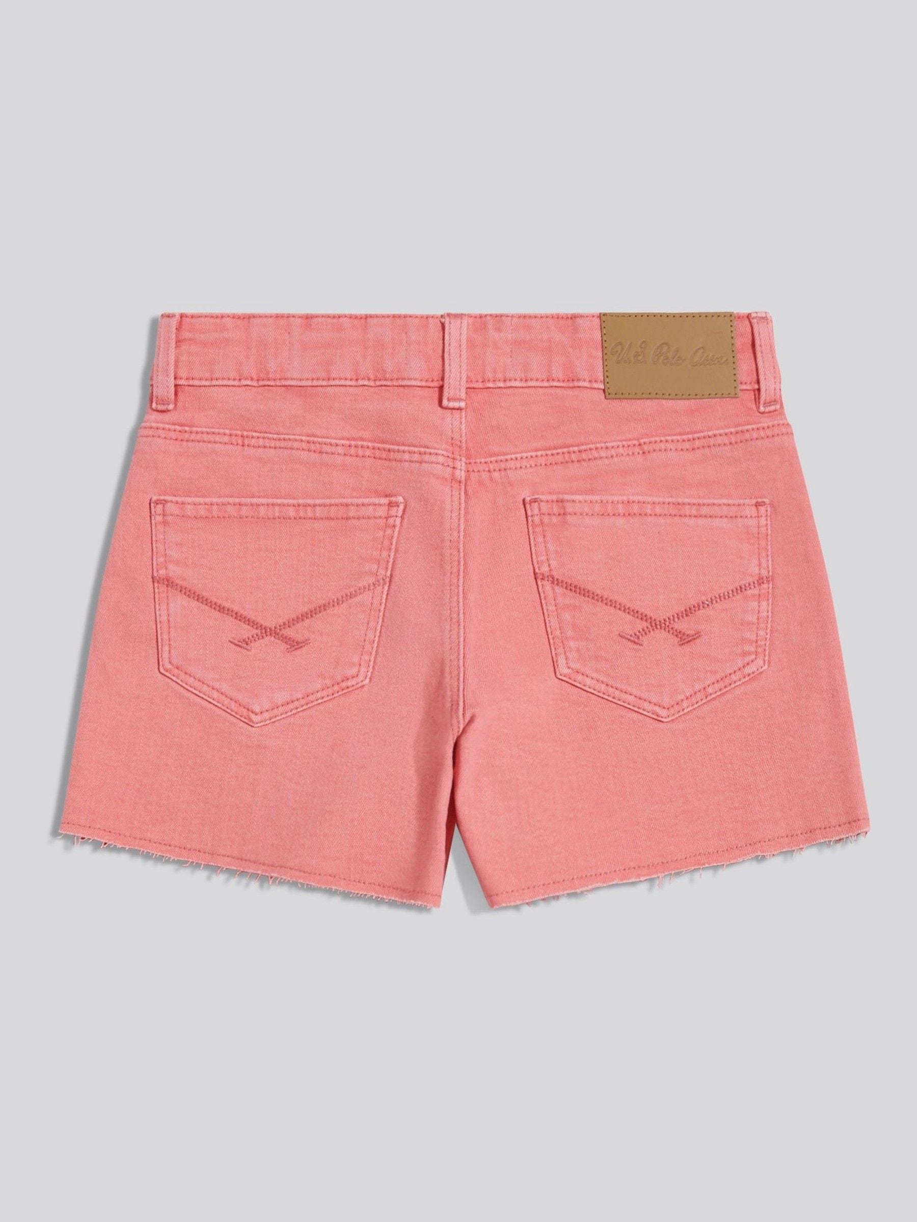 Dsiney Kidz - U.S. Polo Assn Pink Pleat Detail Denim Shorts image 2