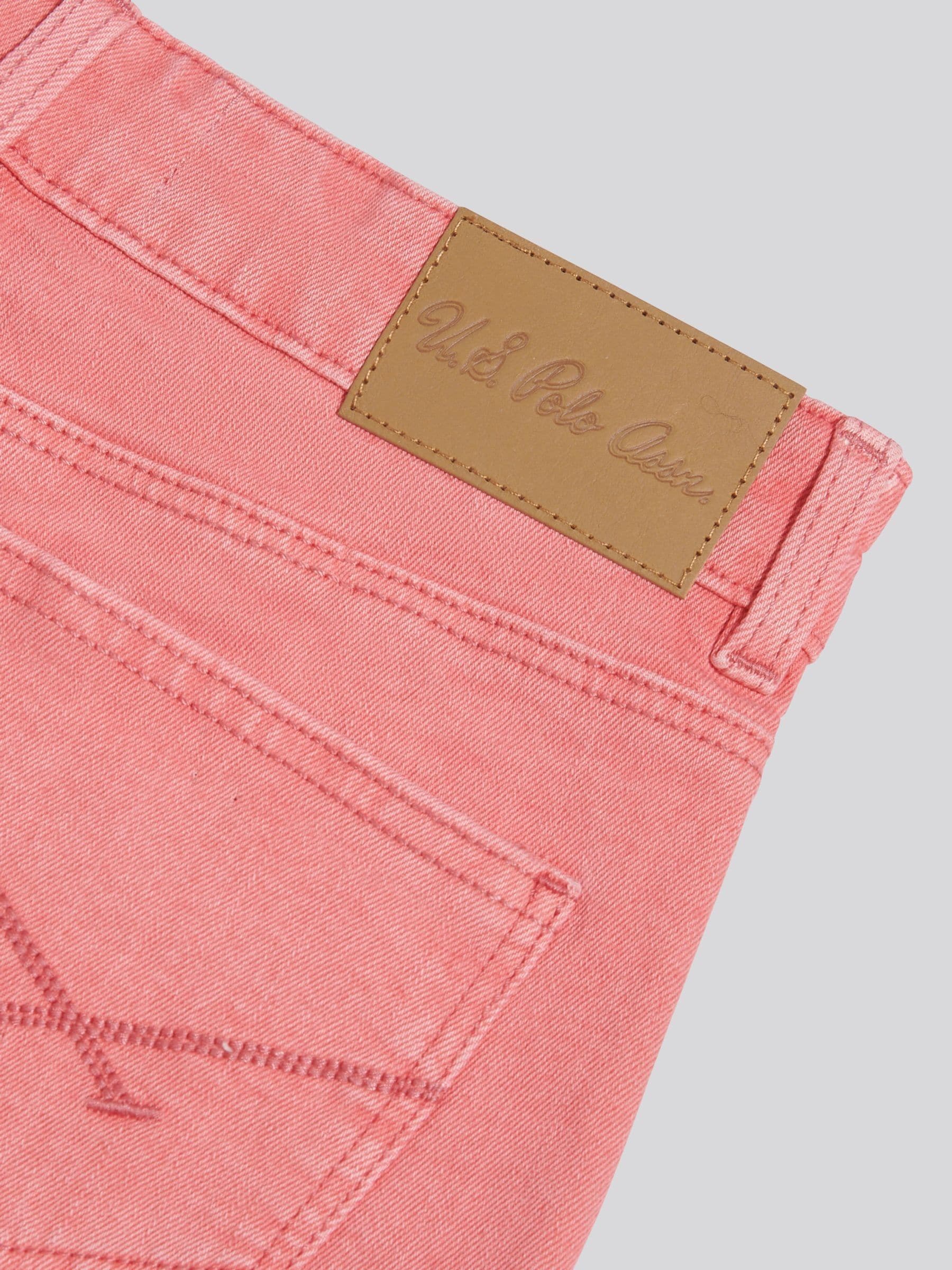 Dsiney Kidz - U.S. Polo Assn Pink Pleat Detail Denim Shorts image 4