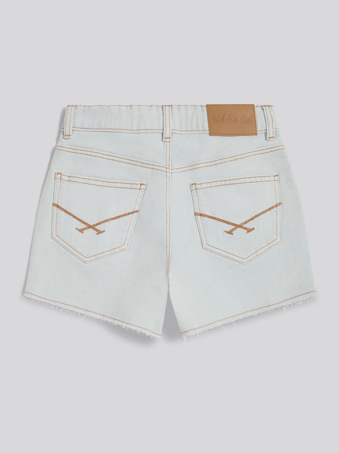 Dsiney Kidz - U.S. Polo Assn White Pleat Detail Denim Shorts image 2