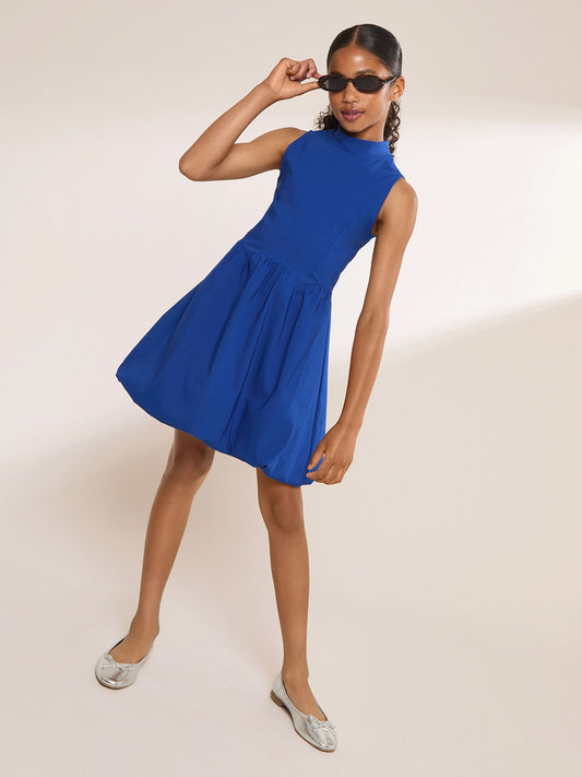 Dsiney Kidz - Lipsy Cobalt Blue Sleeveless High Neck Puffball Dress (5-16yrs) image 2