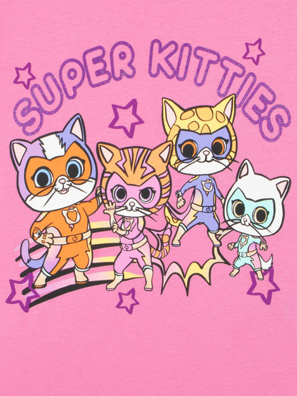 Character Pink Super Kitties Glitter T-Shirt image 3