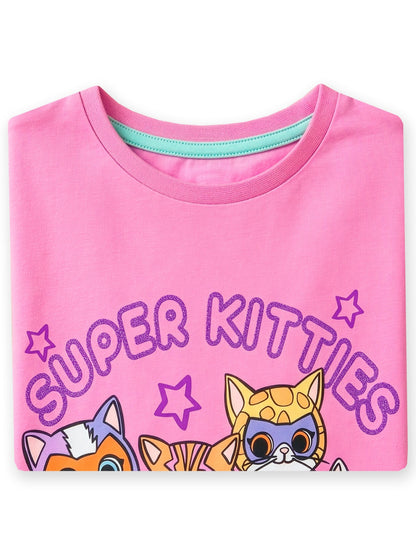 Character Pink Super Kitties Glitter T-Shirt image 5