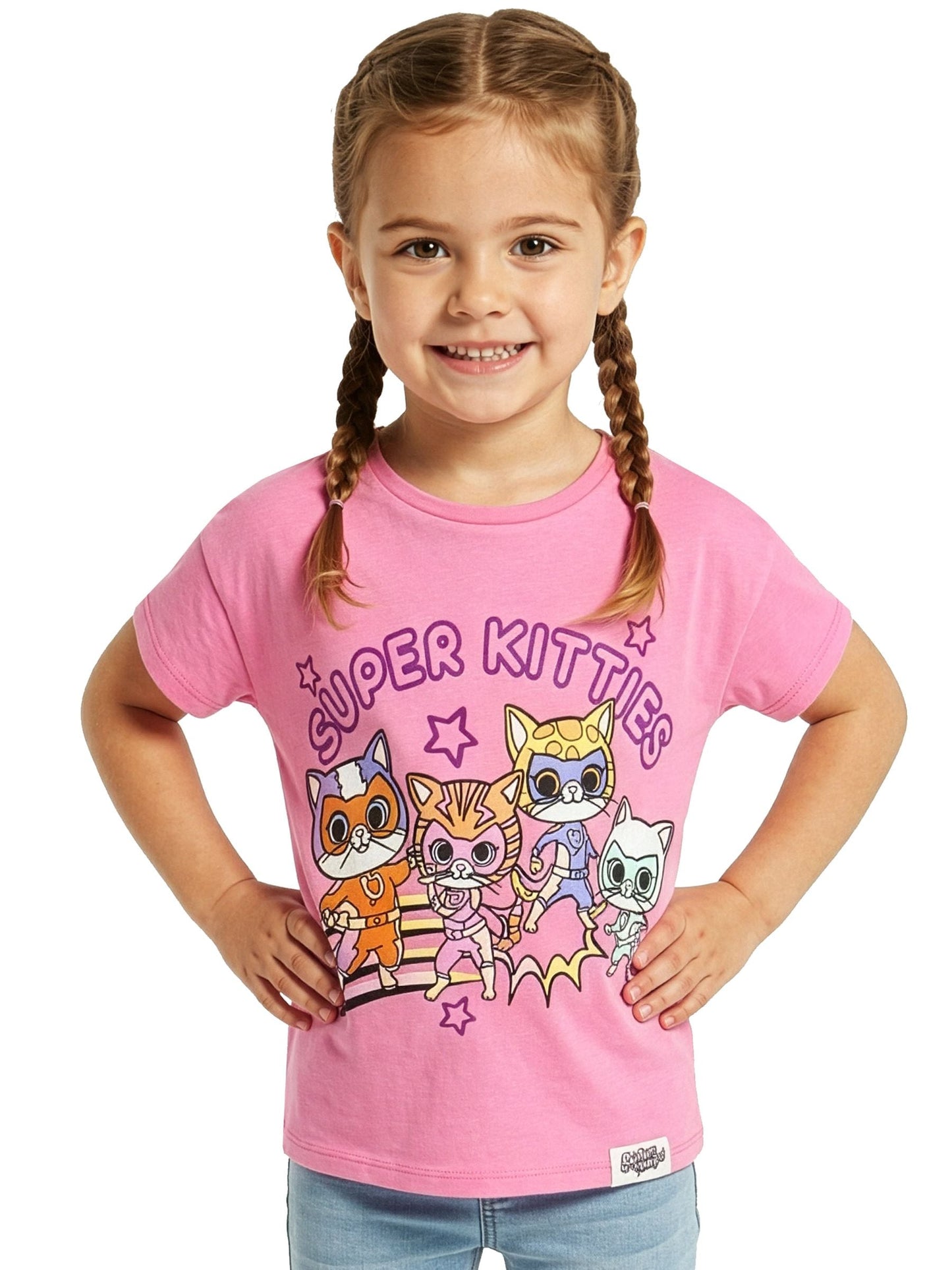 Character Pink Super Kitties Glitter T-Shirt image 6