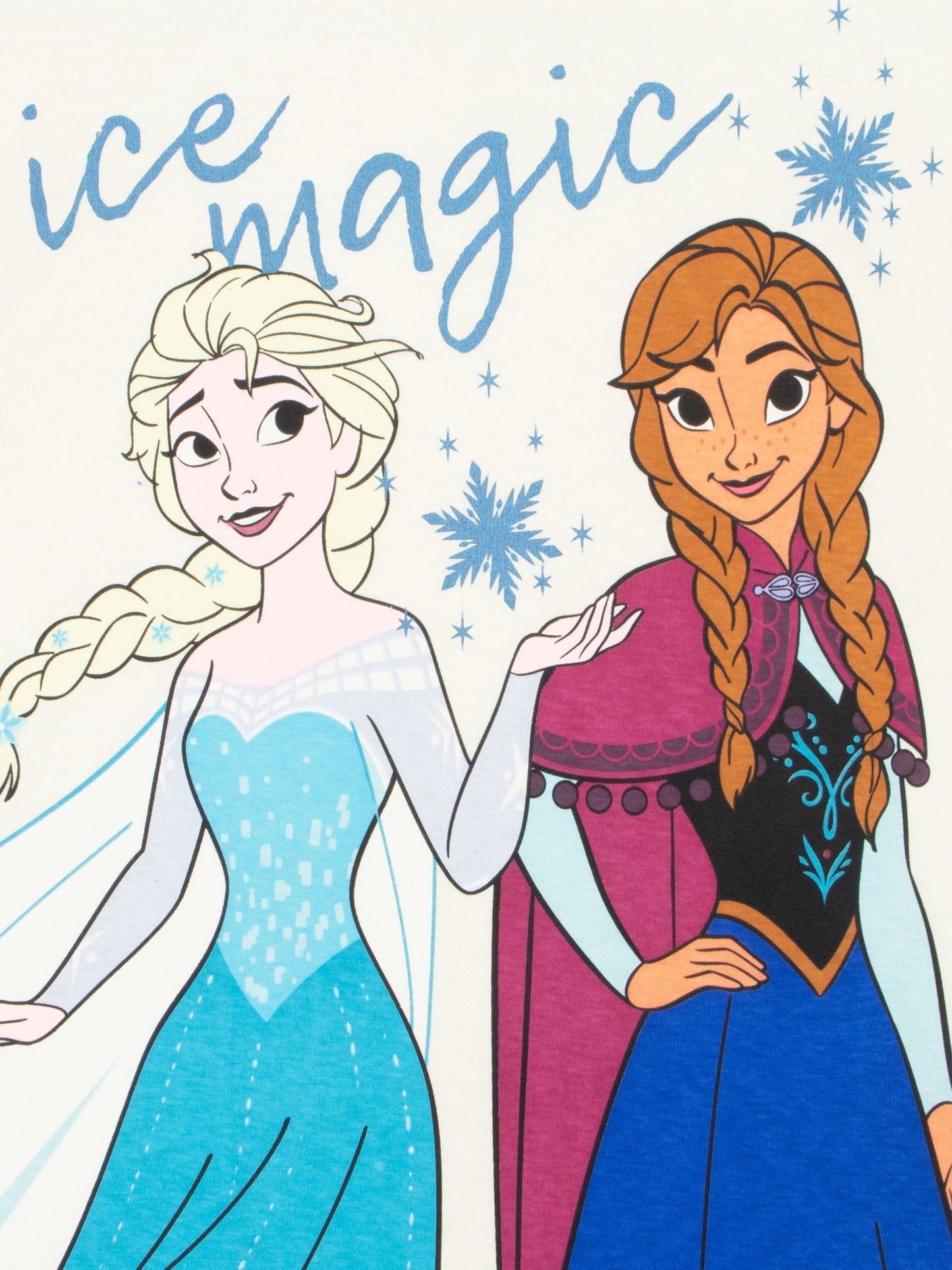 Character White Disney Frozen Anna And Elsa T-Shirt Ice Magic image 3