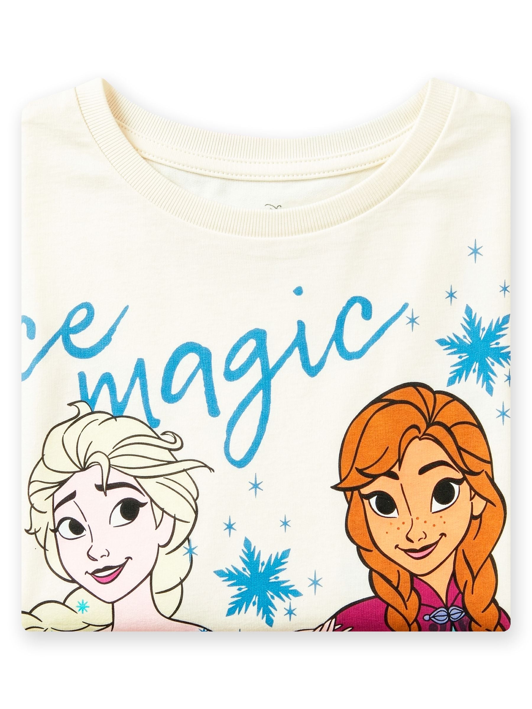Character White Disney Frozen Anna And Elsa T-Shirt Ice Magic image 5