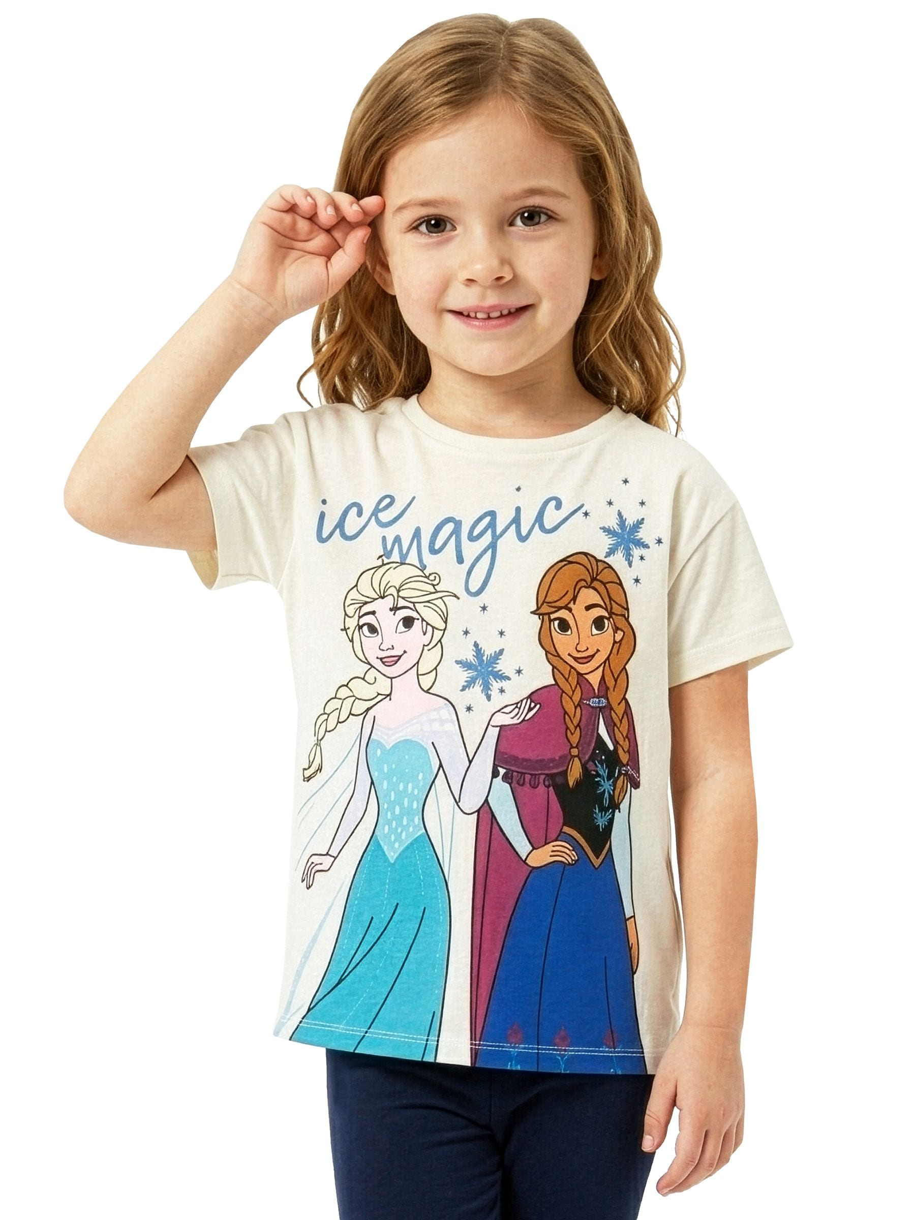 Character White Disney Frozen Anna And Elsa T-Shirt Ice Magic image 6