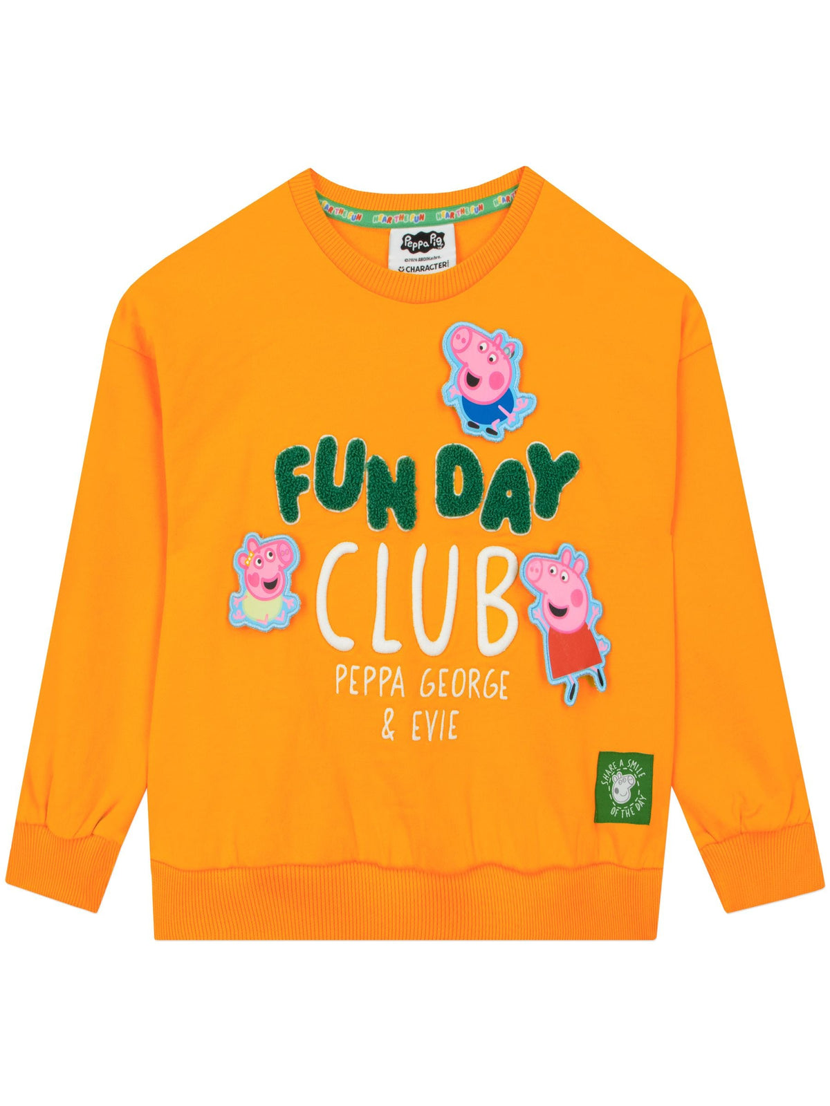 Character Orange Pepp Pig Sweatshirt Fun Day Club - image 1
