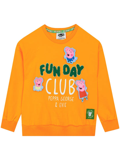 Character Orange Pepp Pig Sweatshirt Fun Day Club - image 1