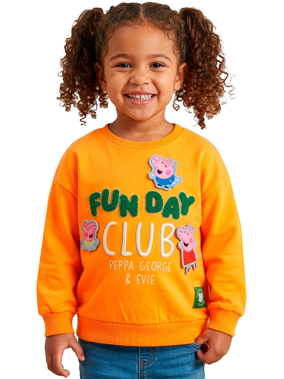 Character Orange Pepp Pig Sweatshirt Fun Day Club - image 2