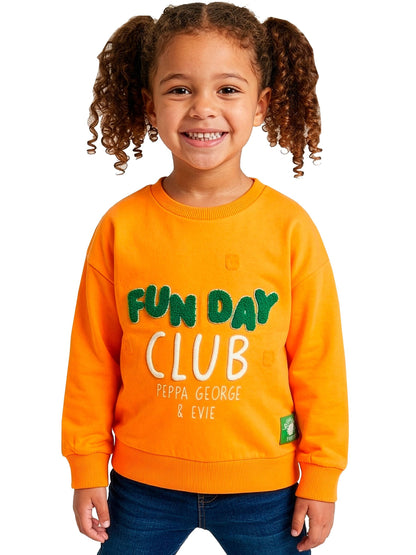 Character Orange Pepp Pig Sweatshirt Fun Day Club - image 4