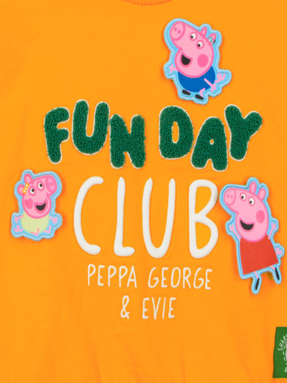 Character Orange Pepp Pig Sweatshirt Fun Day Club - image 6