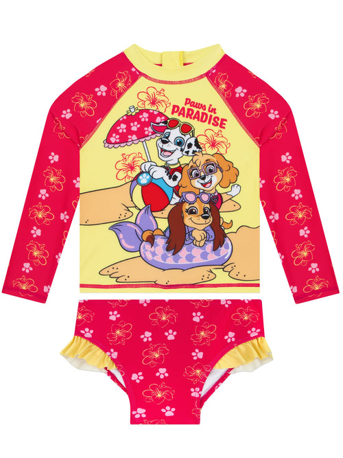 Character Pink PAW Patrol Skye Long Sleeve Swimsuit image 1