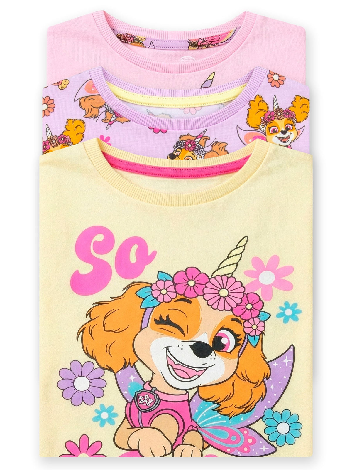Dsiney Kidz - Character Pink PAW Patrol Skye And Liberty T-Shirts 3 Pack image 5
